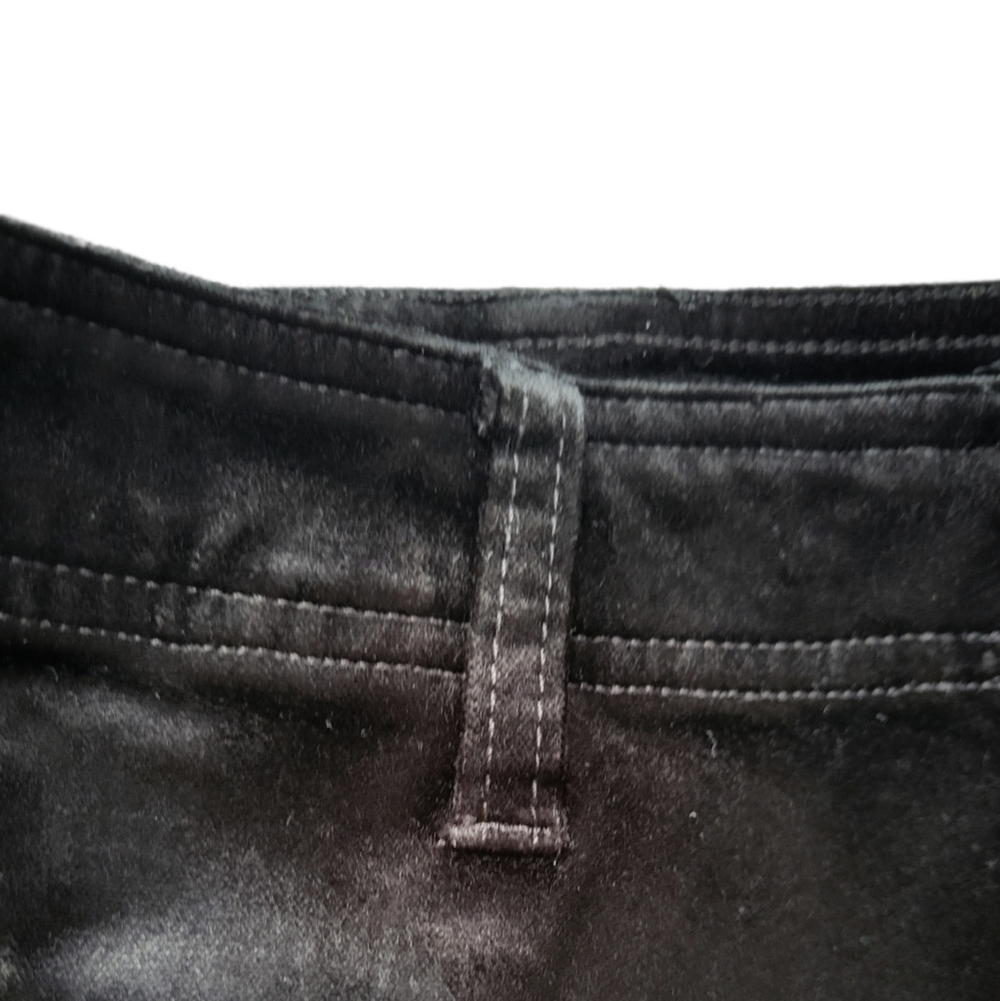 Paige // Women's Nellie Velvet Cropped Wide Leg Jeans // S28 / Black - Picture 3 of 7